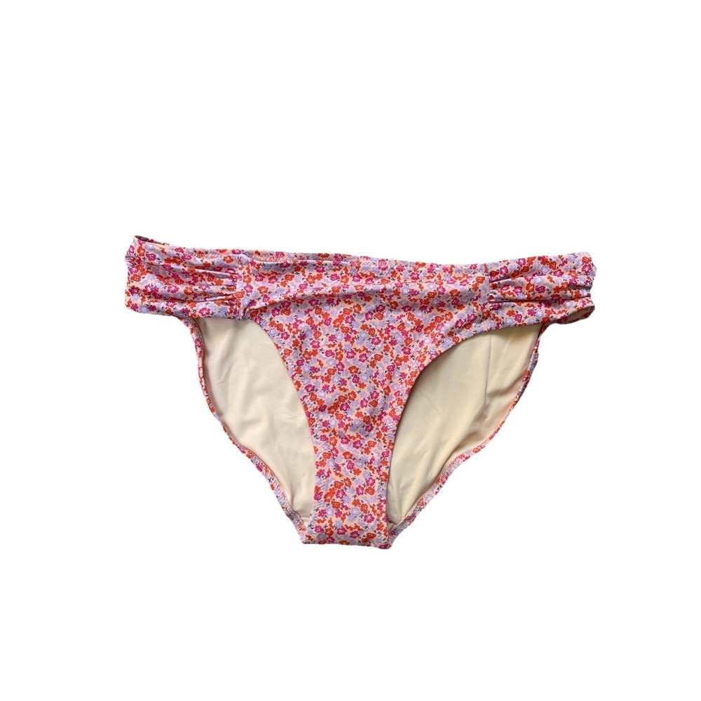 Amazon Essentials Bikini Bottoms Womens L Pale Peach Micro Floral‎ NWT Swim